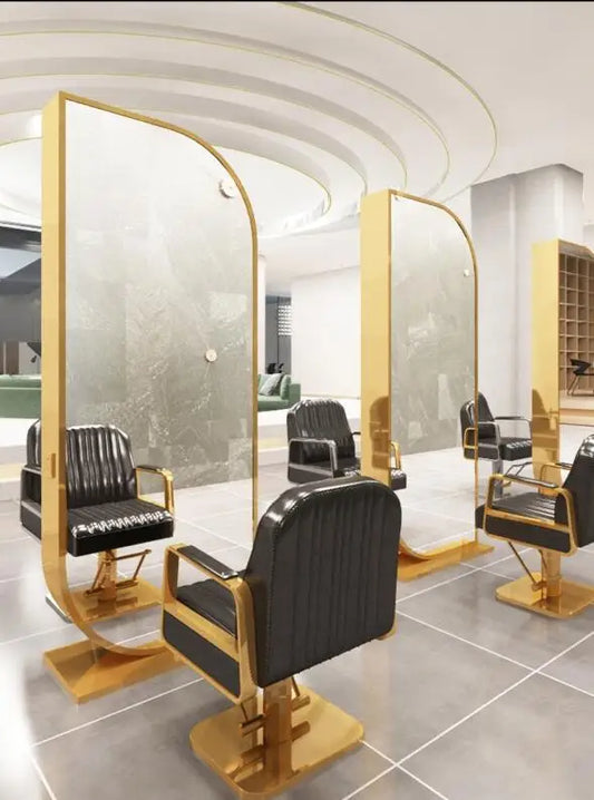 Wanghong barber shop Jingtai hairdresser mirror trendy double sided mirror cabinet integrated hair salon