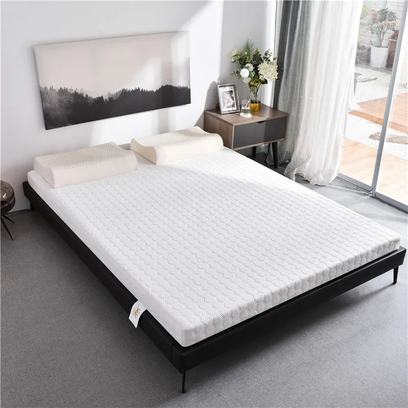 Washable Cover Mattresses Natural latex Rebound  5/10cm Mattress  For Family Bedspreads King Queen Twin Full Size sponge Tatami