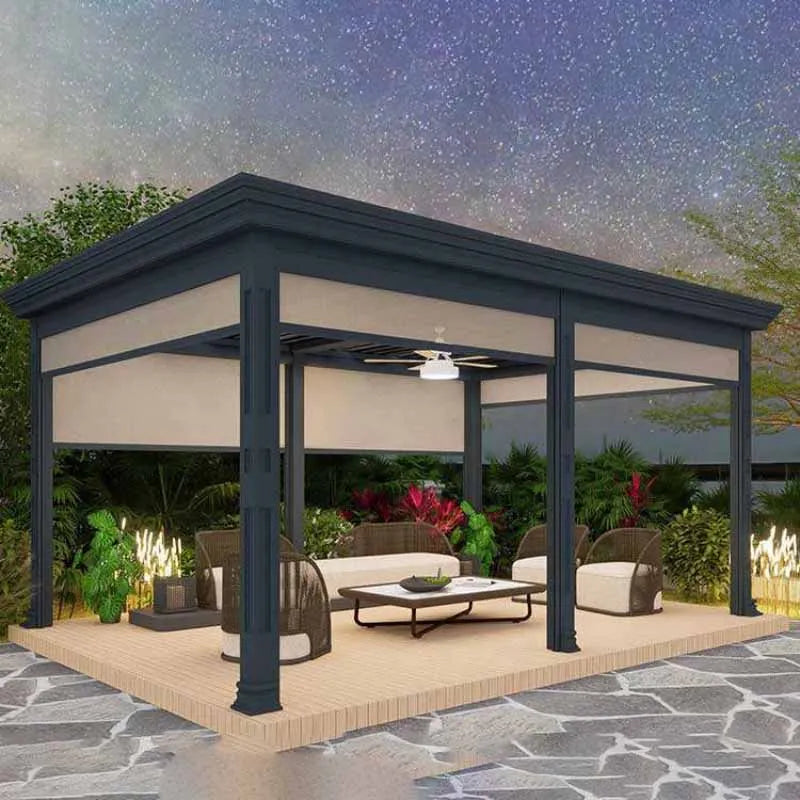 Waterproof Steel and Aluminum Pergola Arches Pergolas & Bridge for Outdoor Gazebos