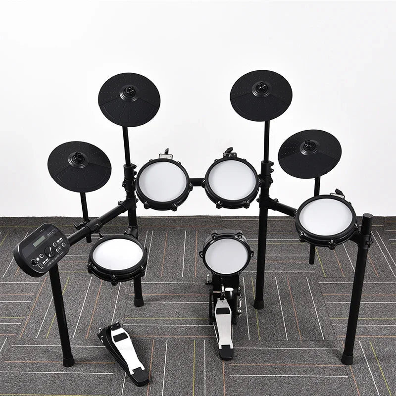 Electronic musical instruments Wholesale Percussion Musical Instrument Electronic Kit with Two Pedals Professional Drum Unit