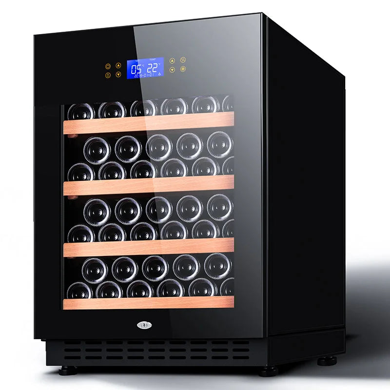 Wine and Beverage Refrigerator - with Glass Front Door - Beer Wine Soda And Drink Mini Fridge - Bar Drinks Fridge Dual Zone