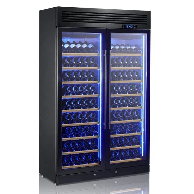 Wine cooler cabinet 200 bottles full 304 stainless steel wine fridge commercial