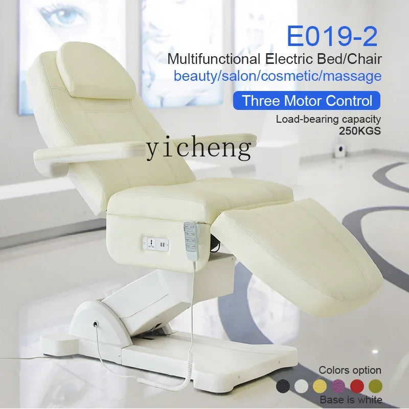 XL Electric Beauty Massage Chair Elevated Bed Smart Spa Bed with USB Interface Facial Bed