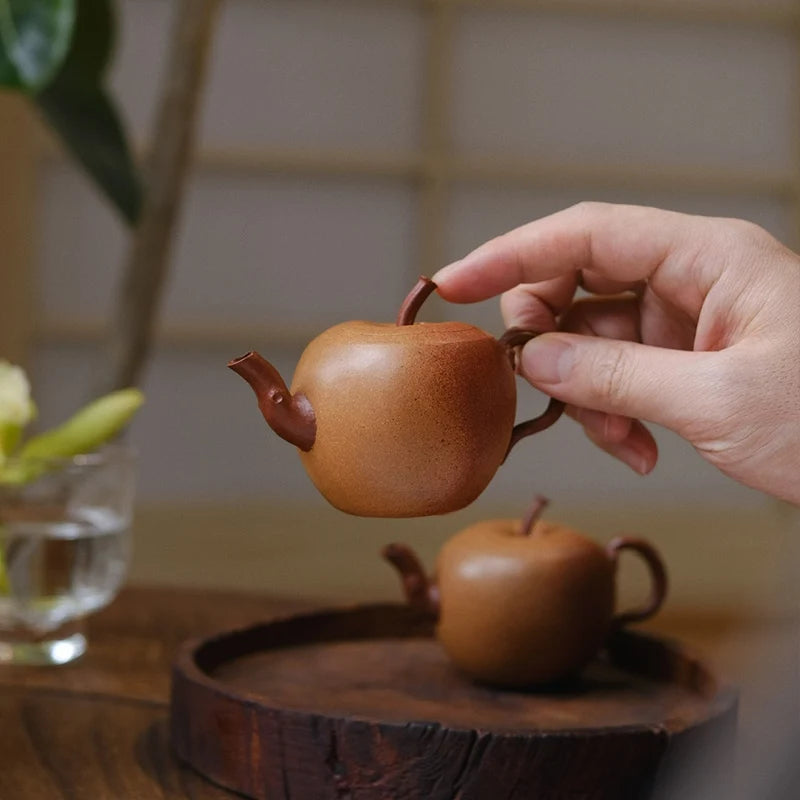 Xiaoqian Shanfang Apple Purple Clay Section Mud Yixing Pure Handmade Chinese Household Biomimetic Single Pot Tea Set