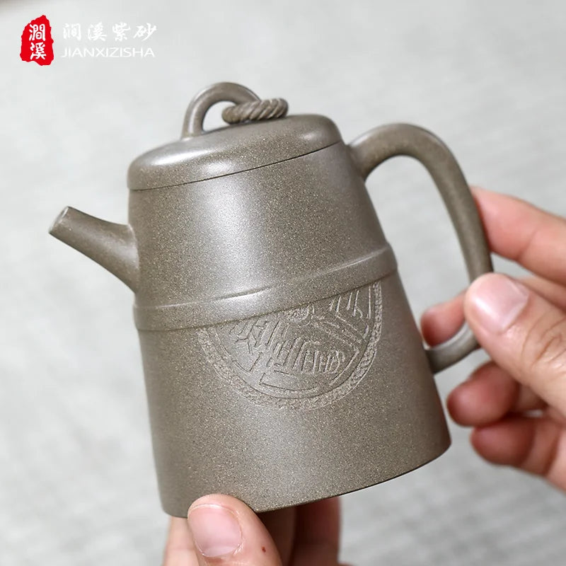 Xixi Yixing Purple Clay Teapot Tea Set Famous Wang Qiping Raw Ore Green Section Handmade Boutique Han Zhong Pot Supportable