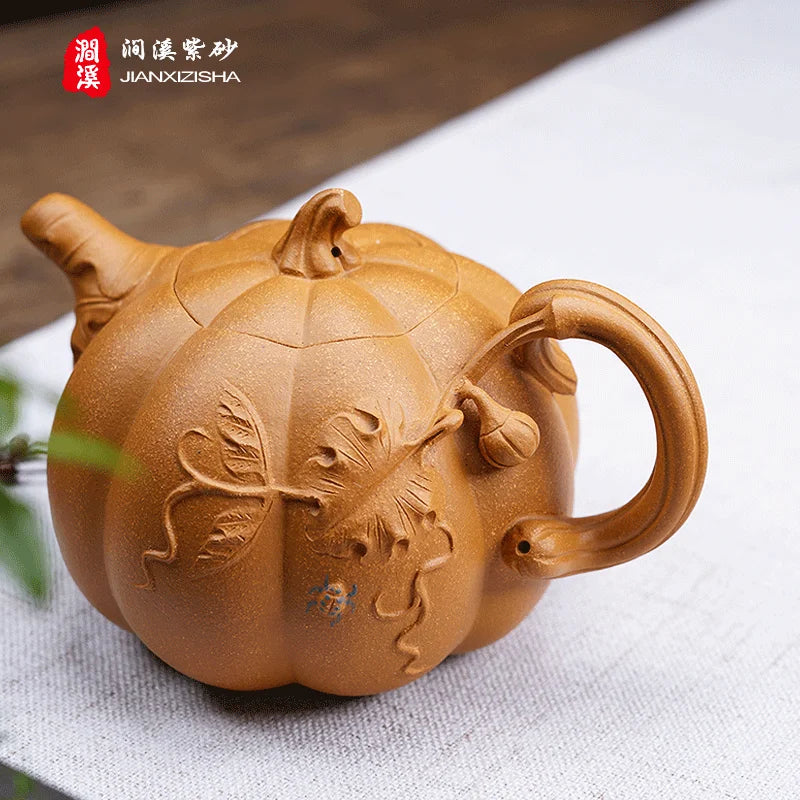 Xixi Yixing Teapot Teapot Tea Set Famous Wang Qiping Raw Ore Old Segment Mud Handmade Boutique Pumpkin Pot