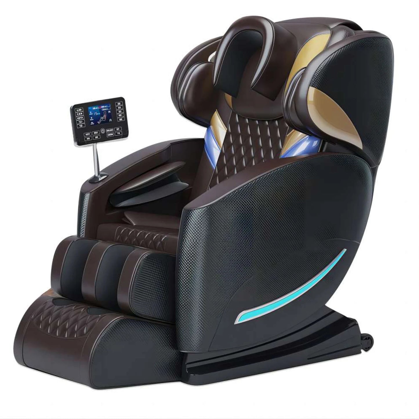 YJ-5812 Professional Full Body 4d Electric Massage Chair Cape Smart Facial Zero Gravity Shiatsu Massager Bluetooth Music black