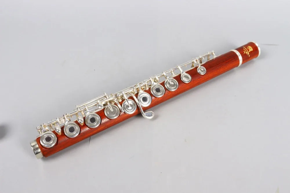 MMOOKA Yinfente New flute 17 hole Open Silver Plated Key E key B Foot Professional rosewood body With Case