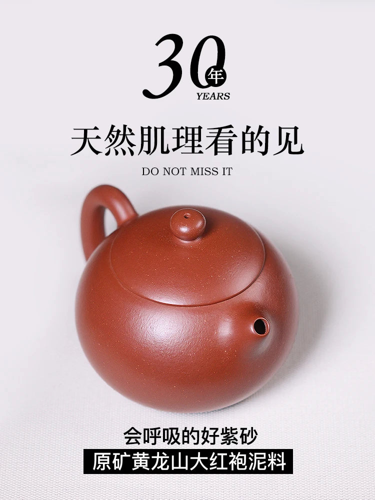 Yixing Famous Master Pure Handmade Purple Clay Tea Set Authentic Original Mine Dahongpao Zhu Ni Xi Shi Pot