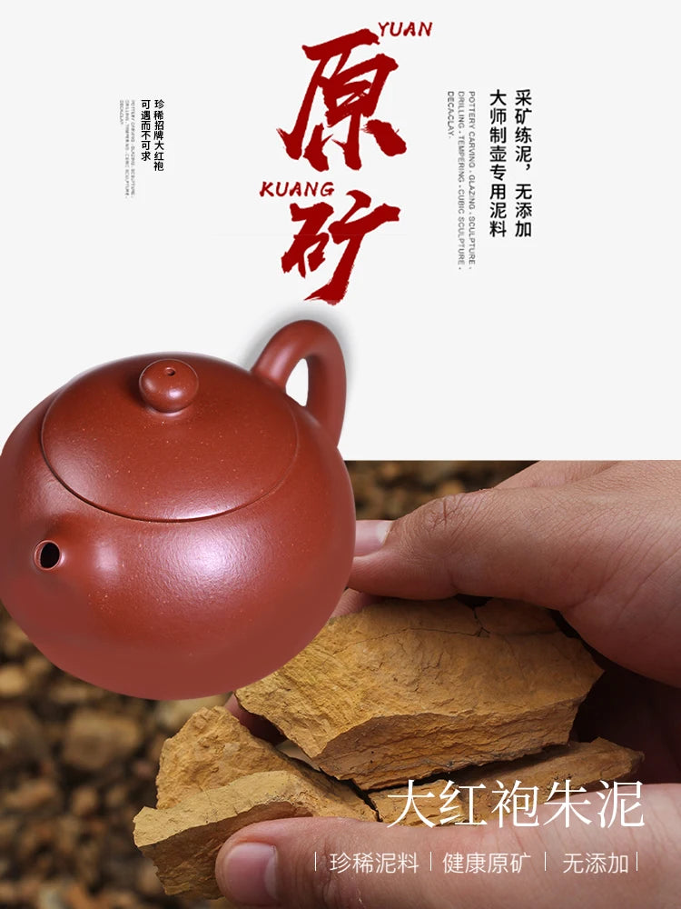 Yixing Famous Master Pure Handmade Purple Clay Tea Set Authentic Original Mine Dahongpao Zhu Ni Xi Shi Pot