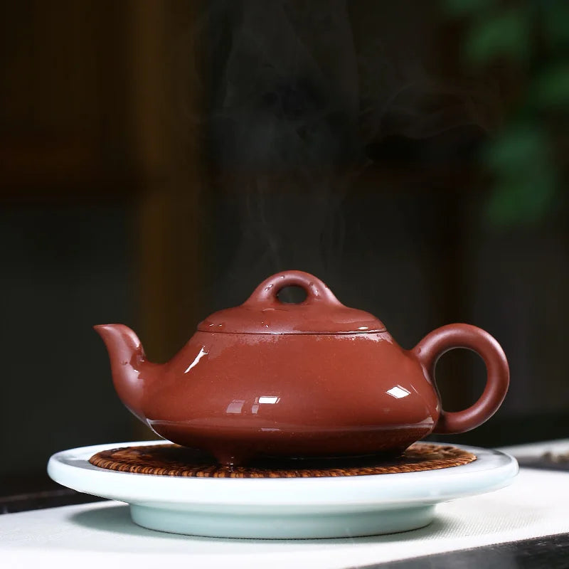 Yixing Famous Purple Clay Pot, Pure Handmade Tea Set, Original Mineral Red Skin Dragon, Fully Han
