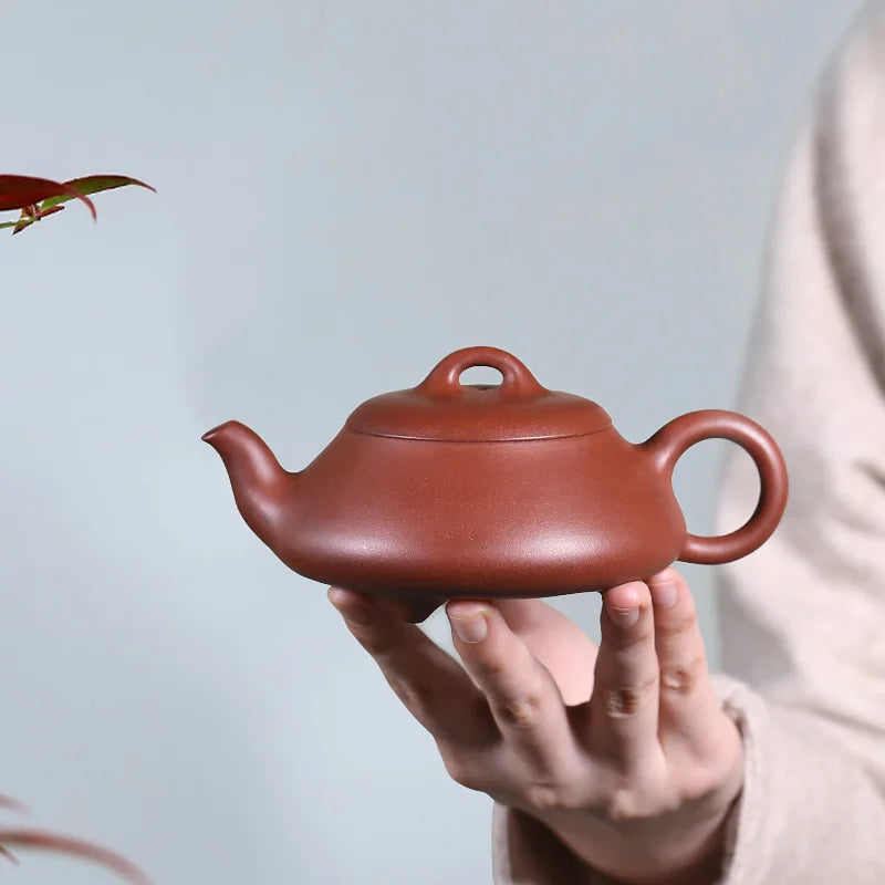 Yixing Famous Purple Clay Pot, Pure Handmade Tea Set, Original Mineral Red Skin Dragon, Fully Han