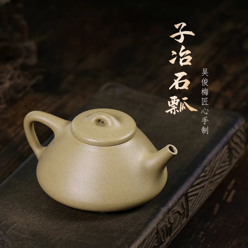 Yixing Original Mine Benshan Green Mud Purple Sand Pot, Home Pure Handmade Chinese Tea Set, Fully And Smelted