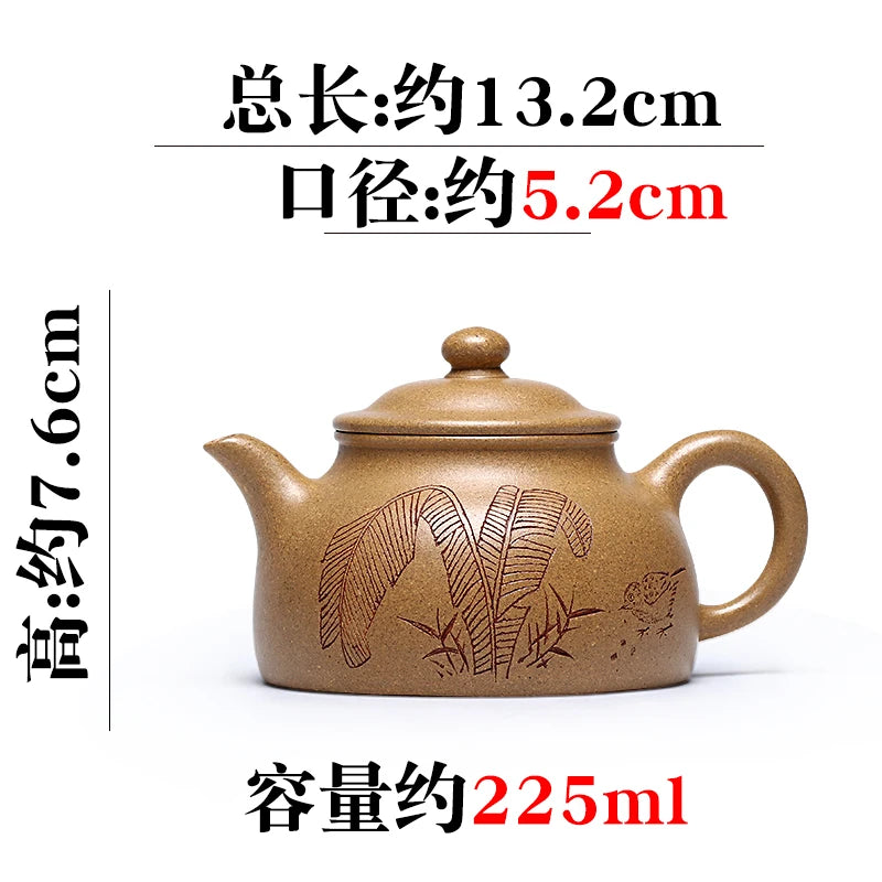 Yixing Purple Clay Pot Pure Handcarved Kung Fu Tea Set Single Original Mine Home Collection Old Section Mud