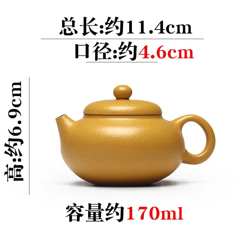 Yixing Purple Clay Pot Pure Handmade Household Kung Fu Tea Set Single Raw Gold Section Mud Small Capacity Wen Dan