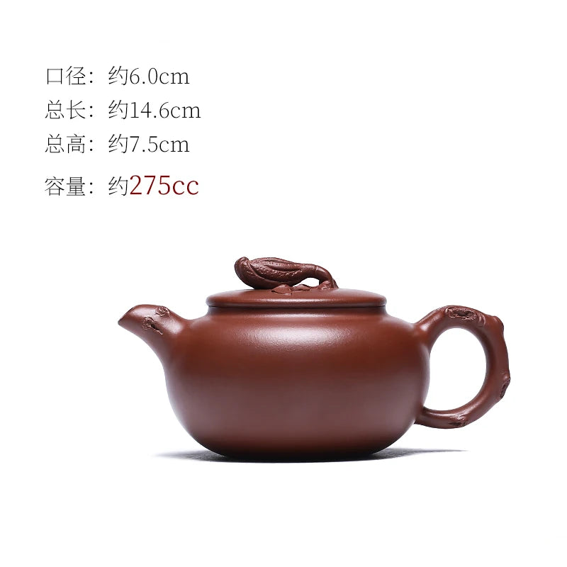 Yixing Purple Clay Pot, Pure Handmade Kung Fu Tea Set, Single Raw Mine, Zhongcao Qing, Household Buddha's Hand,