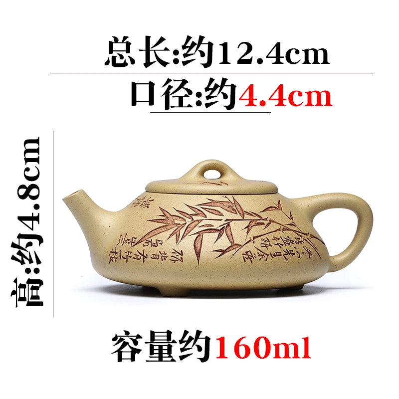 Yixing Purple Clay Pot Pure Handmade Skilled Kung Fu Tea Set Benshan Green Mud Household Reproduction Ziye Shipai