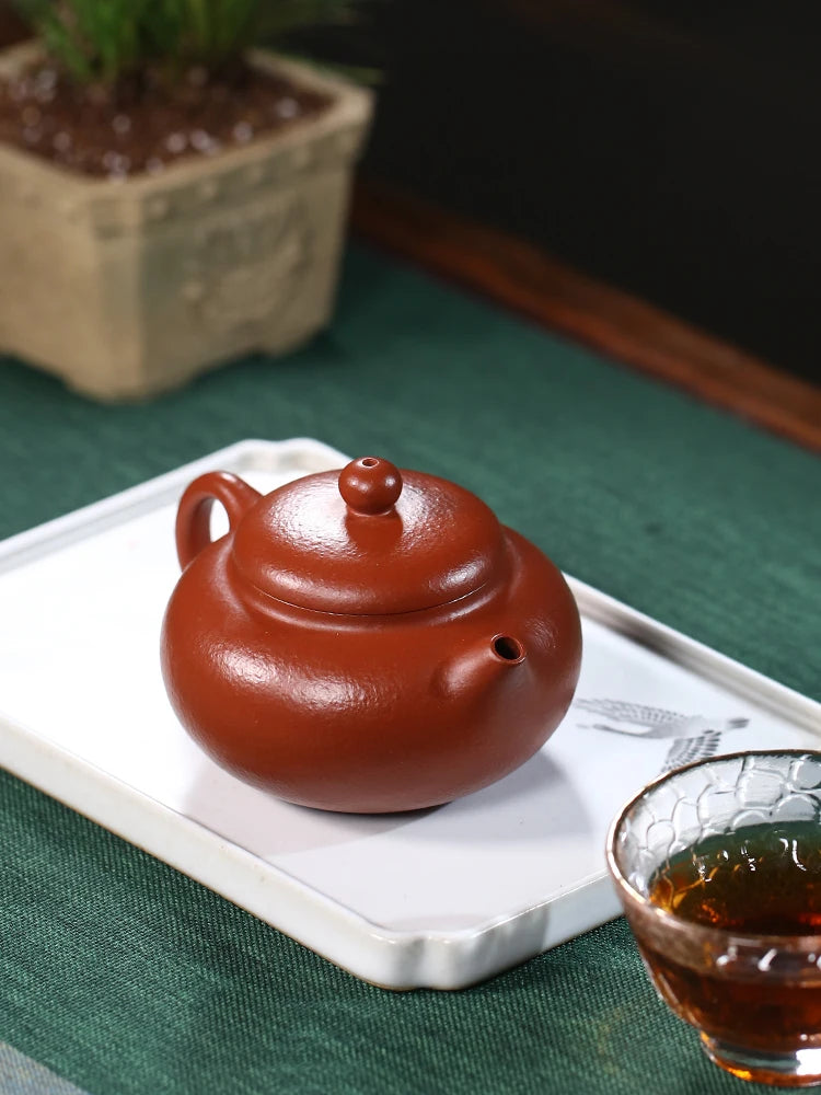 Yixing Purple Clay Pot Pure Handmade Small Capacity Kung Fu Tea Set Single Raw Mineral Red Zhu Mud Full Wen