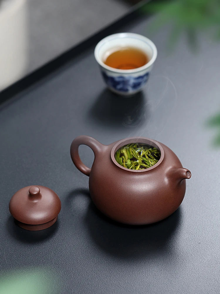 Yixing Purple Clay Pot Pure Handmade Tea Set Raw Mine High Temperature Old Household Full