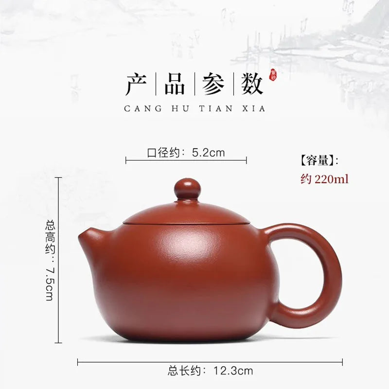 Yixing Purple Clay Pure Handmade Original Mine Dahongpao Xishi Pot High End Tea Set Gifts