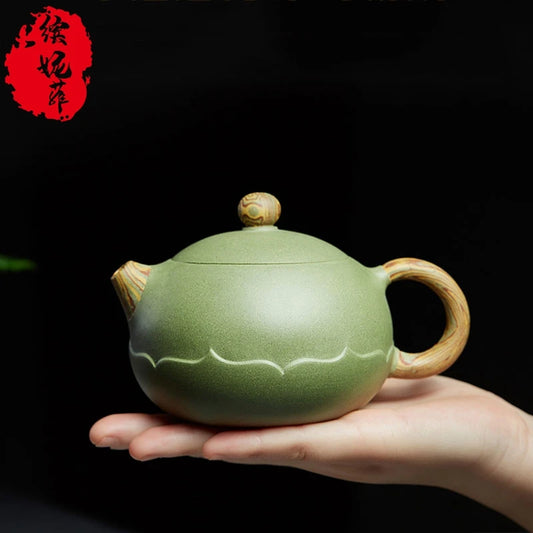 Yixing Purple Clay Pure Handmade Set, Household Light Luxury, High End Small Pot, Kung Fu Tea Brewing Master Xishi Pot