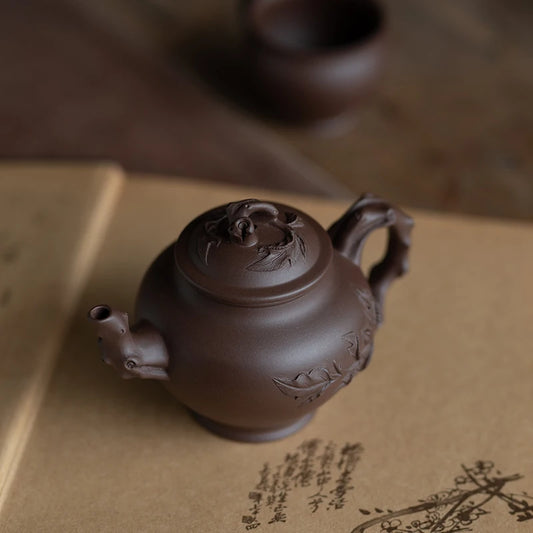 Yixing Purple Sand Pot Handmade Tea Set Factory Style Spring Color 280CC Imitation Old Ware