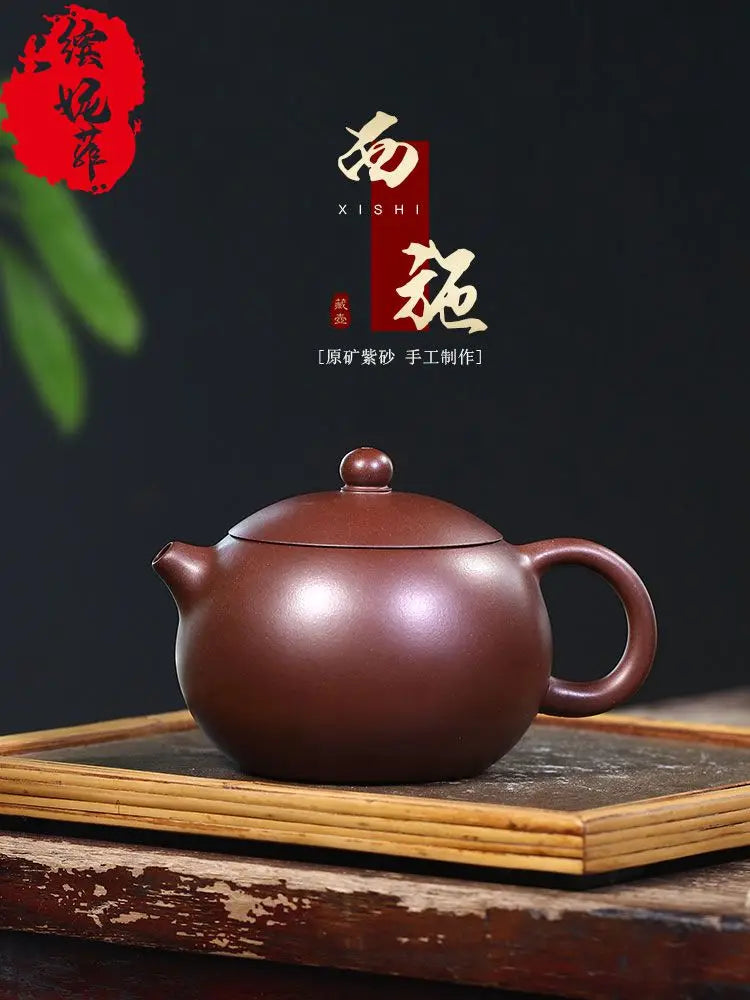 Yixing Xishi Master Pure Handmade High End Household Original Mine Old Purple Clay Tea Single Pot