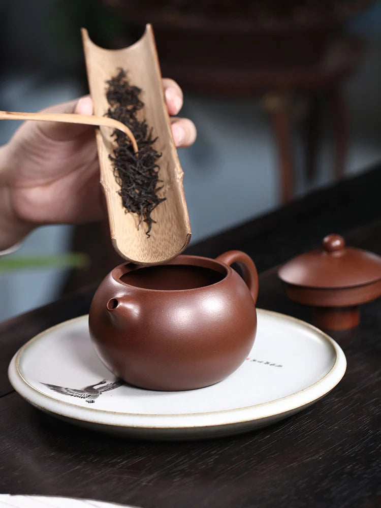 Yixing Xishi Master Pure Handmade High End Household Original Mine Old Purple Clay Tea Single Pot