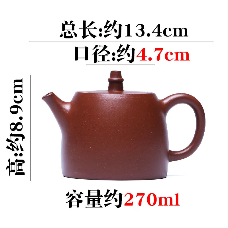 Yixing Zisha Pot Pure Handmade Household Tea Single Set Original Mine Red Skin Dragon Full