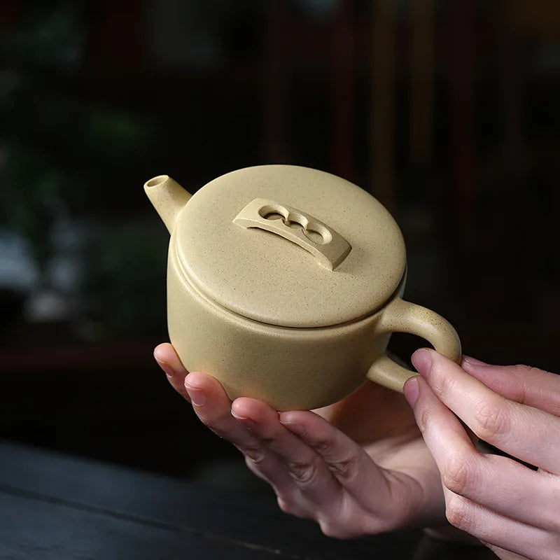 Yixing Zisha Pot Raw Mine Benshan Green Mud Tea Set Famous Master Pure Handmade Chinese Small Capacity Hanwa