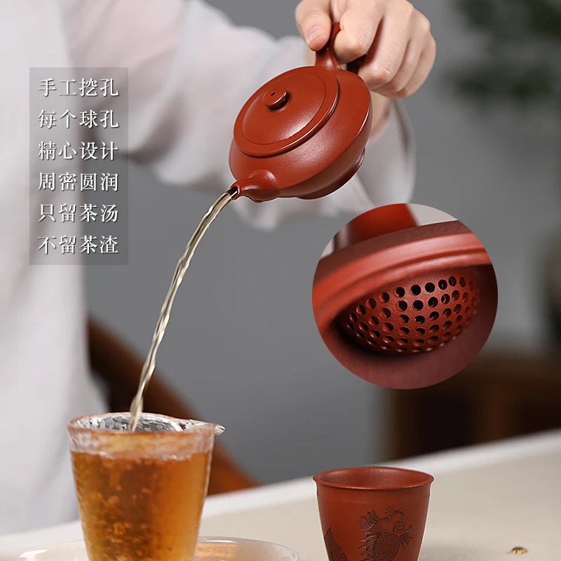 |Yixing are recommended by Shang Huagang collecting handmade household undressed ore dahongpao teapot han pot of clouds