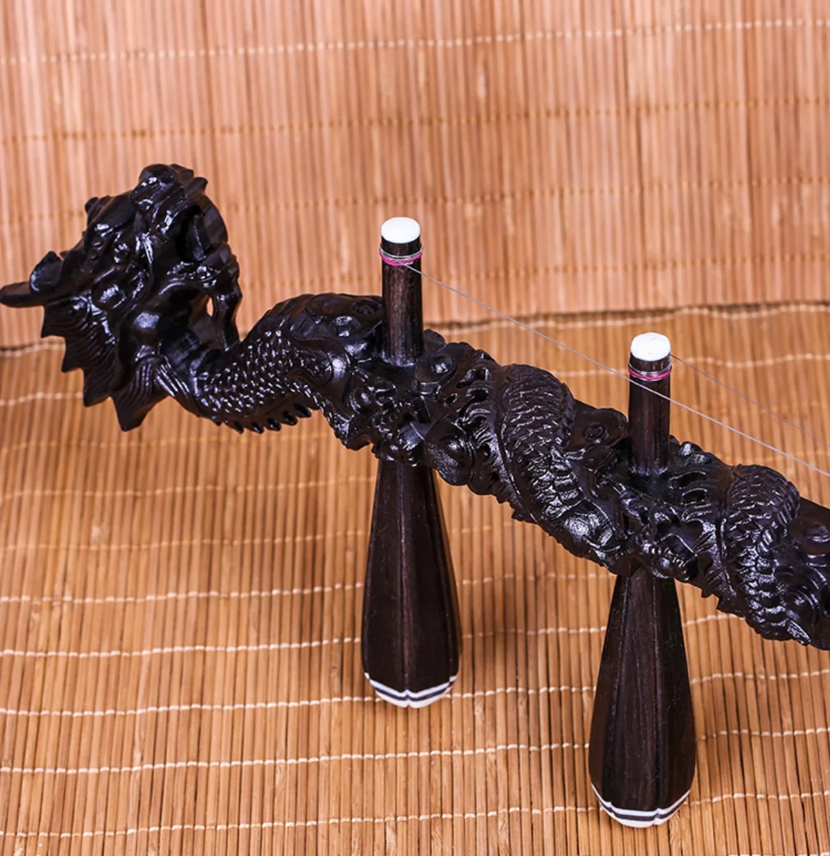 Yue Hu Yue Opera Erhu Ebony dragon head carving Chinese string instrument