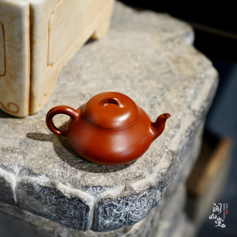 Yueshan Hall | Hantang Stone Ladle 1No. Treasure Dahongpao Tea Purple Clay Pot Works of Famous Chinese Workers All Hand