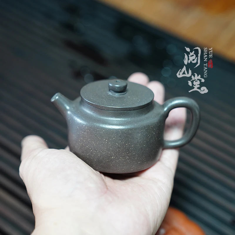 Yueshan Hall | Pinggade Bell One Person Drinking Purple Clay Pot Lock and Load Spray Sky Blue Mash Lin Xiaolong Handmade