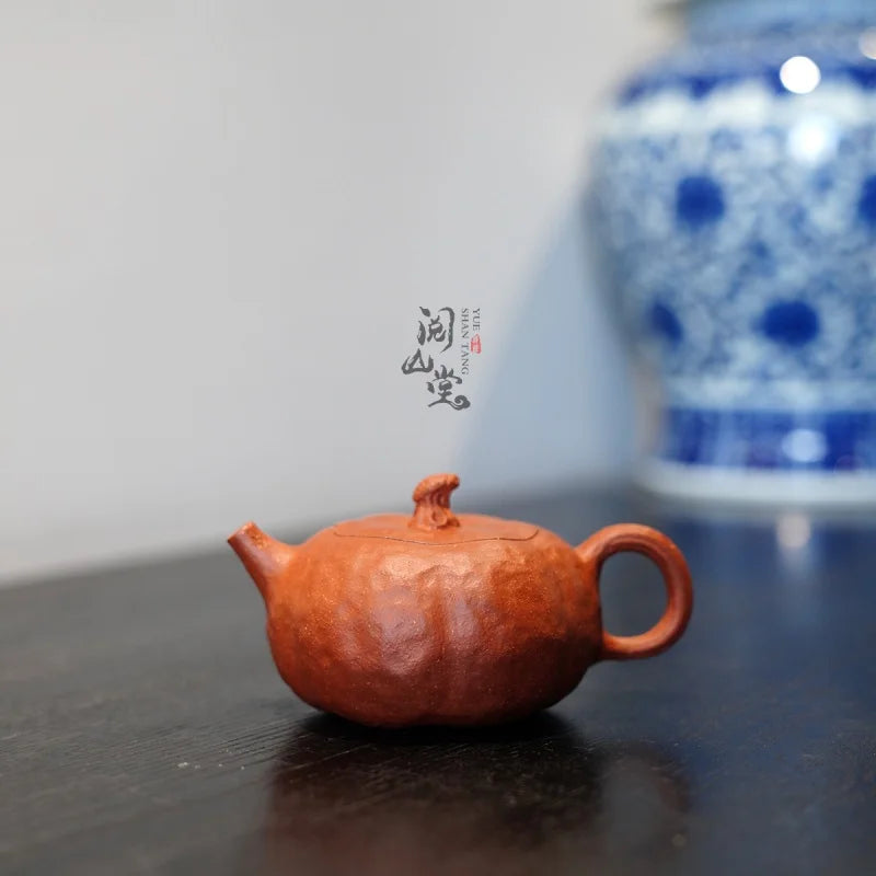 Yueshan Hall | Pumpkin Pot Purple Clay Pot Bionic Device Flower Goods Raw Ore Red Descending Slope Mud All Handmade