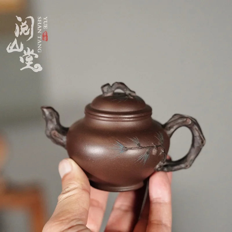 Yueshan Hall | Taiwan Backflow Small Primula Pot Loose Bamboo 1980 S One Factory Special Fight Old Yixing Clay