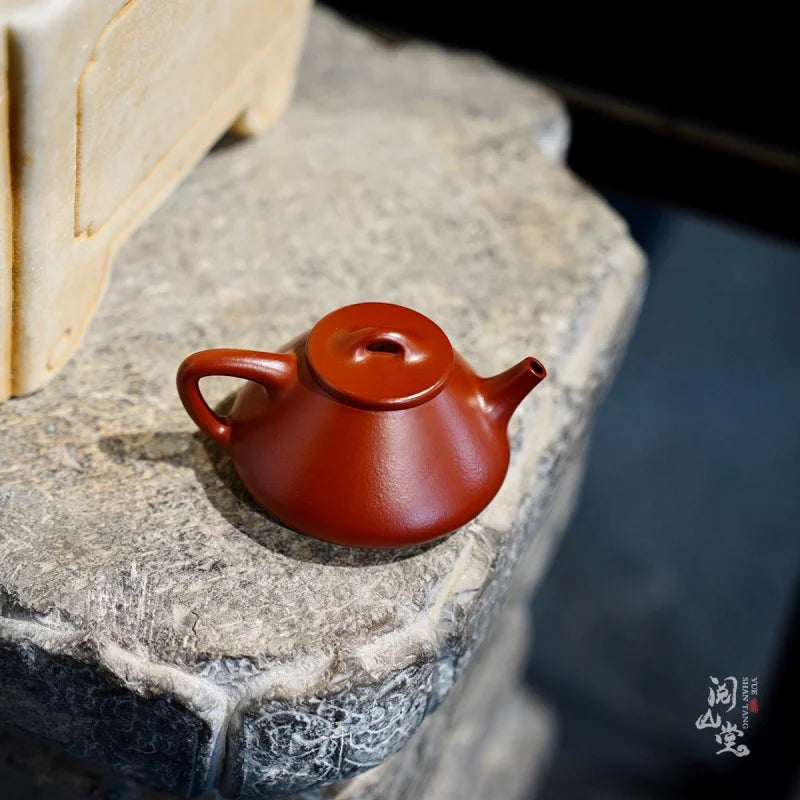 Yueshan Hall | Ziye Stone Ladle 1No. Treasure Dahongpao Tea Purple Clay Pot  A Red Clay Works of Famous Chinese Workers