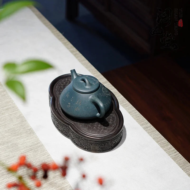 Yueshan Hall | Ziye Stone Ladle Republic of China Green Mud The Work of Combining the Two Countries Purple Clay Pot Qi Liyun Han