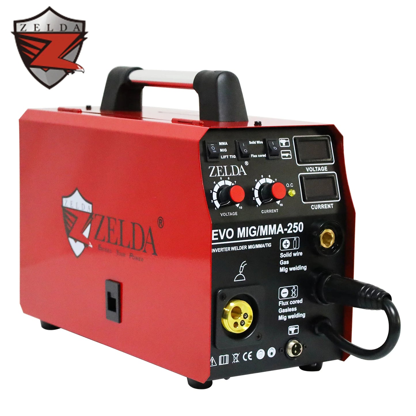 ZELDA 4 In 1 Multi Function 5KG Wire Spool Welding Machine 220v Mig 250A Welding Equipment