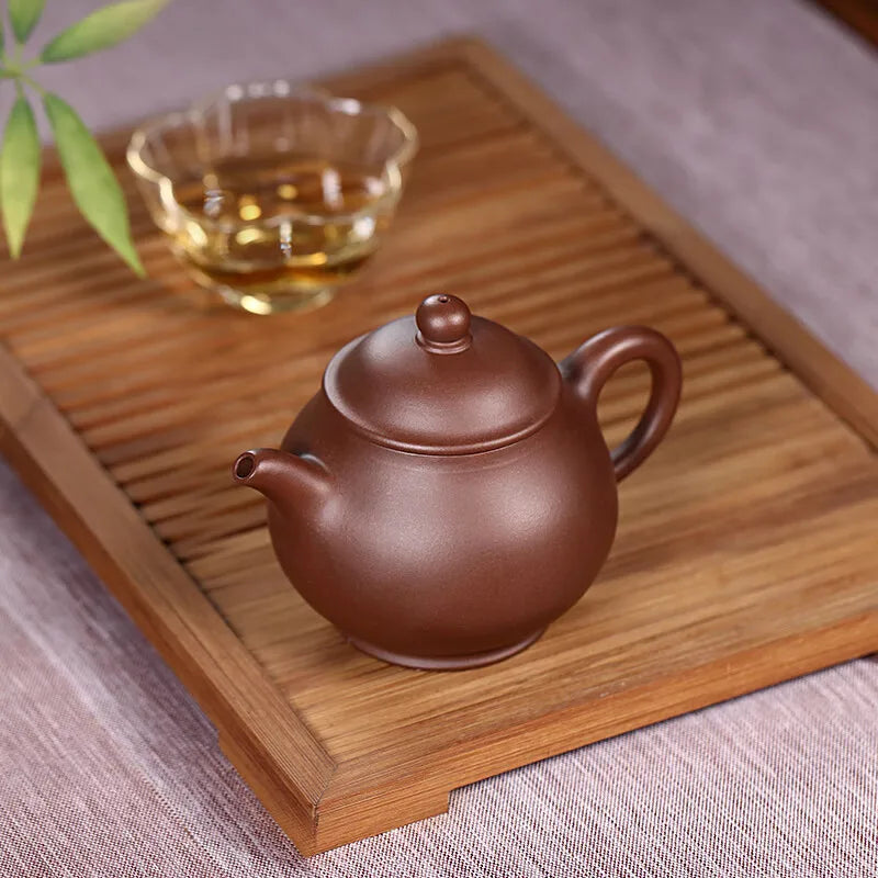 Zanghutianxia Small Capacity Yixing Purple Clay Pot Handmade Kung Fu Teaware Single Pot Crude Ore Old Purple Clay Household Teap