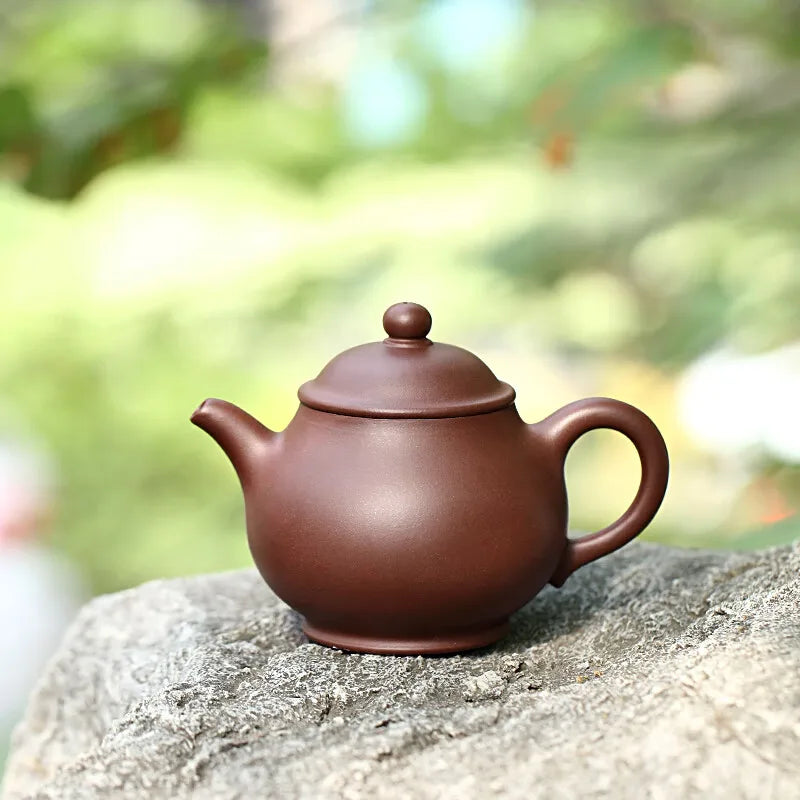 Zanghutianxia Small Capacity Yixing Purple Clay Pot Handmade Kung Fu Teaware Single Pot Crude Ore Old Purple Clay Household Teap