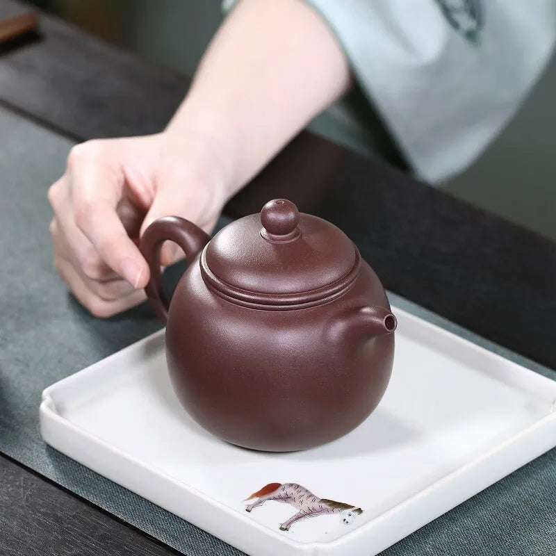 Zanghutianxia Yixing Famous Teapot Tea Set Handmade Teapot Single Teapot Raw Ore Purple Clay Teapot Chopsticks Pot Chopsticks Po