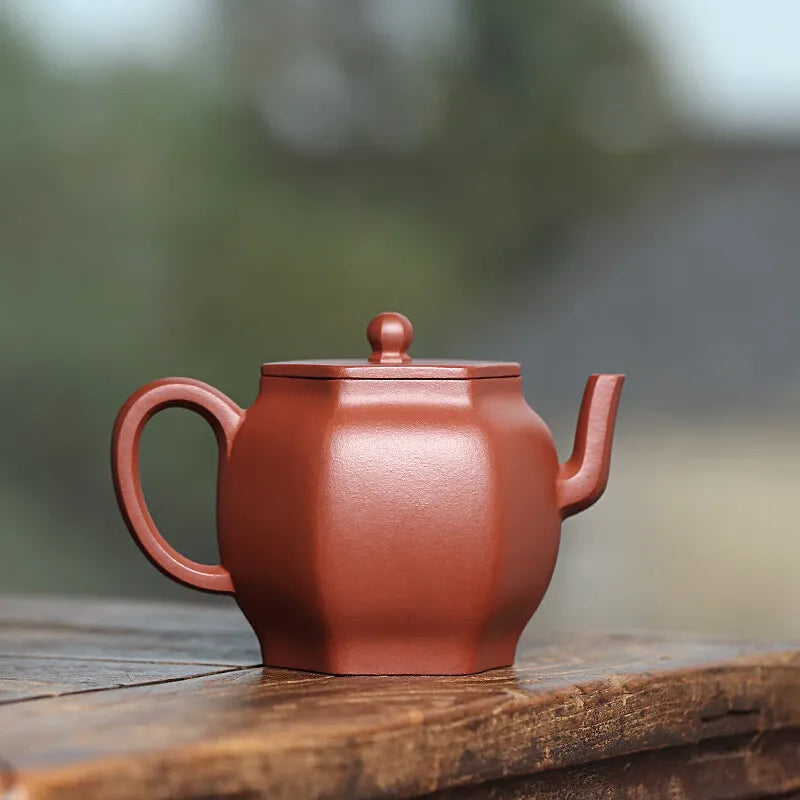 Zanghutianxia Yixing Purple Clay Teapot Handmade High-End Kung Fu Tea Set Square Pot Raw Ore Bottom Trough Clear Handmade Teapot