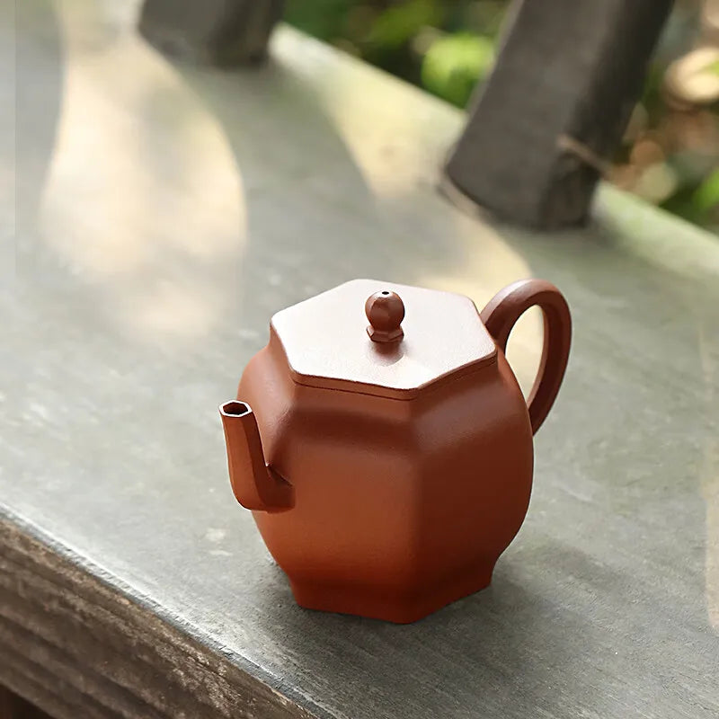 Zanghutianxia Yixing Purple Clay Teapot Handmade High-End Kung Fu Tea Set Square Pot Raw Ore Bottom Trough Clear Handmade Teapot