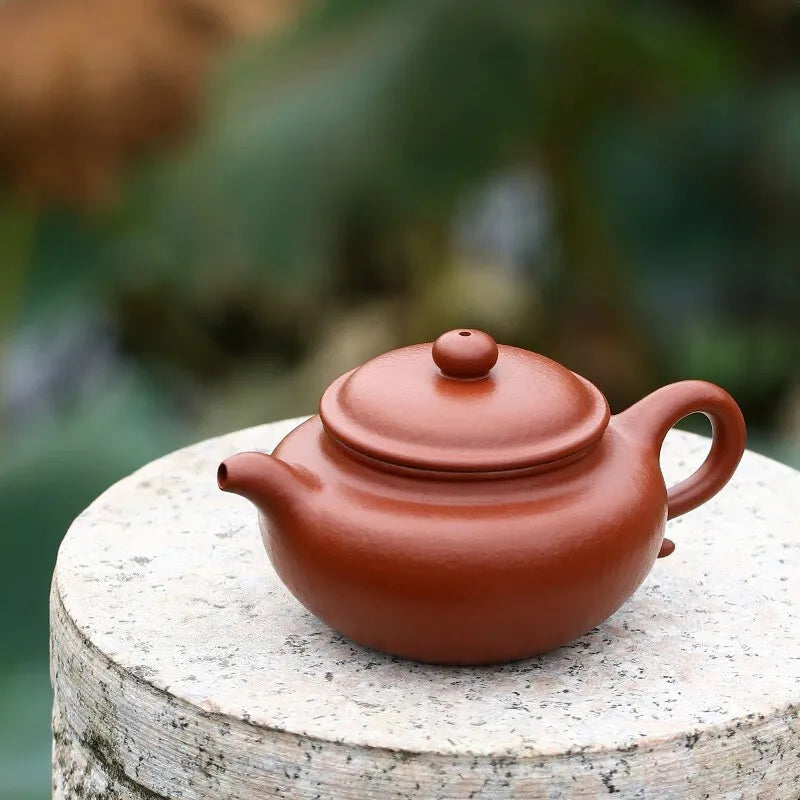 Zanghutianxia Yixing Purple Sand Pot Handmade Raw Ore Red Zhu Mud Household Teapot Handmade Purple Sand Teaware Single Pot Archa