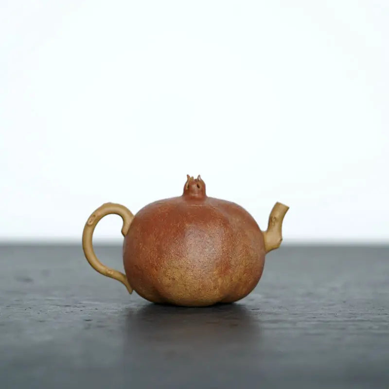 Zen Yuantang Pomegranate Pot Bionic Device College Teapot Raw Ore Beige Clay Egg-Shell Porcelain Sketch Pot