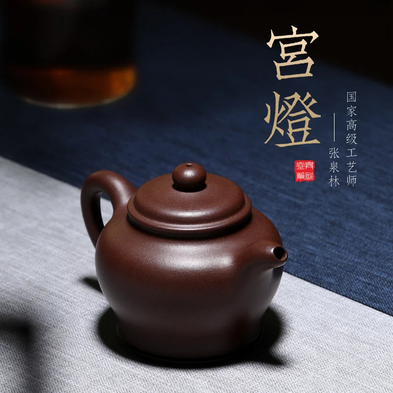 |a pot of tea yixing are recommended by pure manual undressed ore black pier head kung fu teapot tea palace lantern