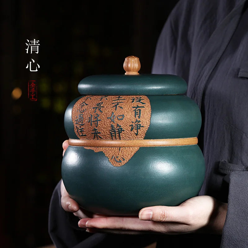 caddy chun-yan wu all hand seal pot household receives certificate of form a complete set of calligraphy and painting