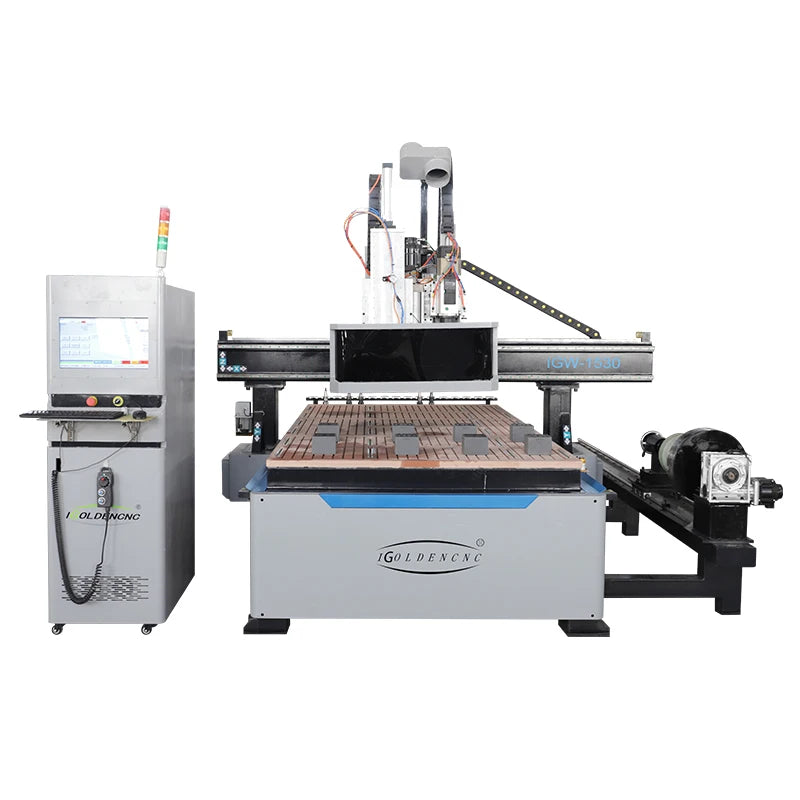 china auto tool change atc cnc router 1325 1530 9kw woodworking kitchen cabinet door making machine with drilling saw