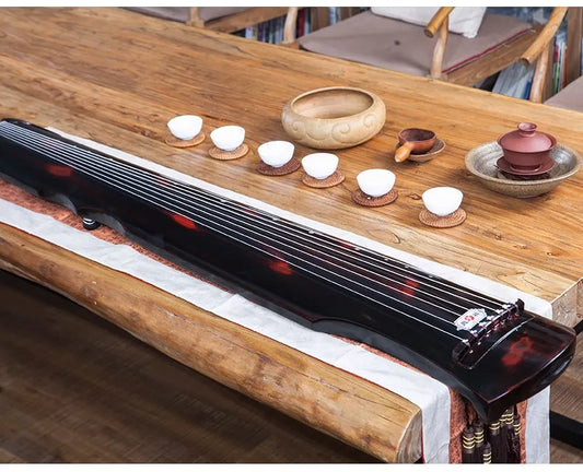 cinnabar chinese guqin fu xi Type Lyre Chinese 7 Strings Ancient Zither Chinese Musical Instrument zither 7 string chinese Guqin